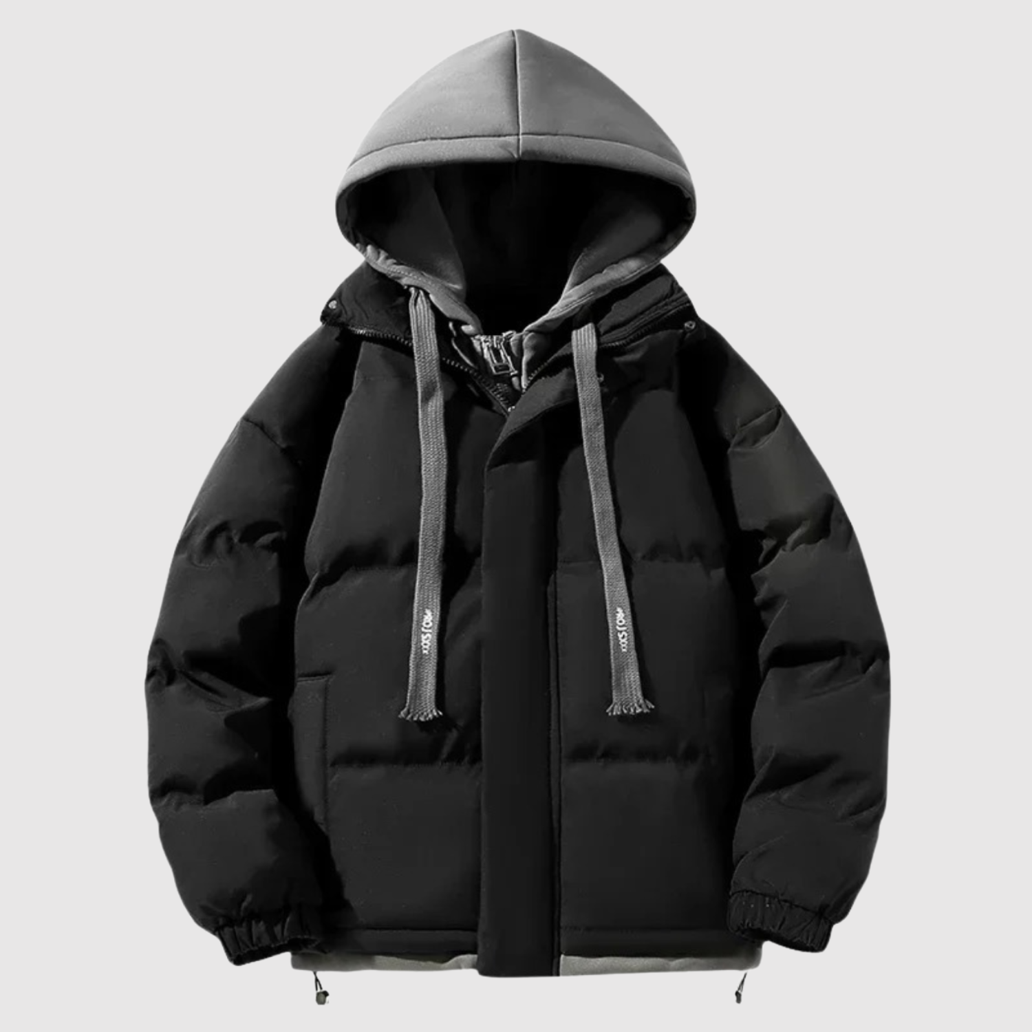 Marek – Péřová bunda s kapucí a kontrastními prvky