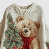 Nina – Vánoční svetr s medvídkem a zimními motivy