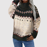 Nora – Svetřík s vysokým límcem a severskými vzory