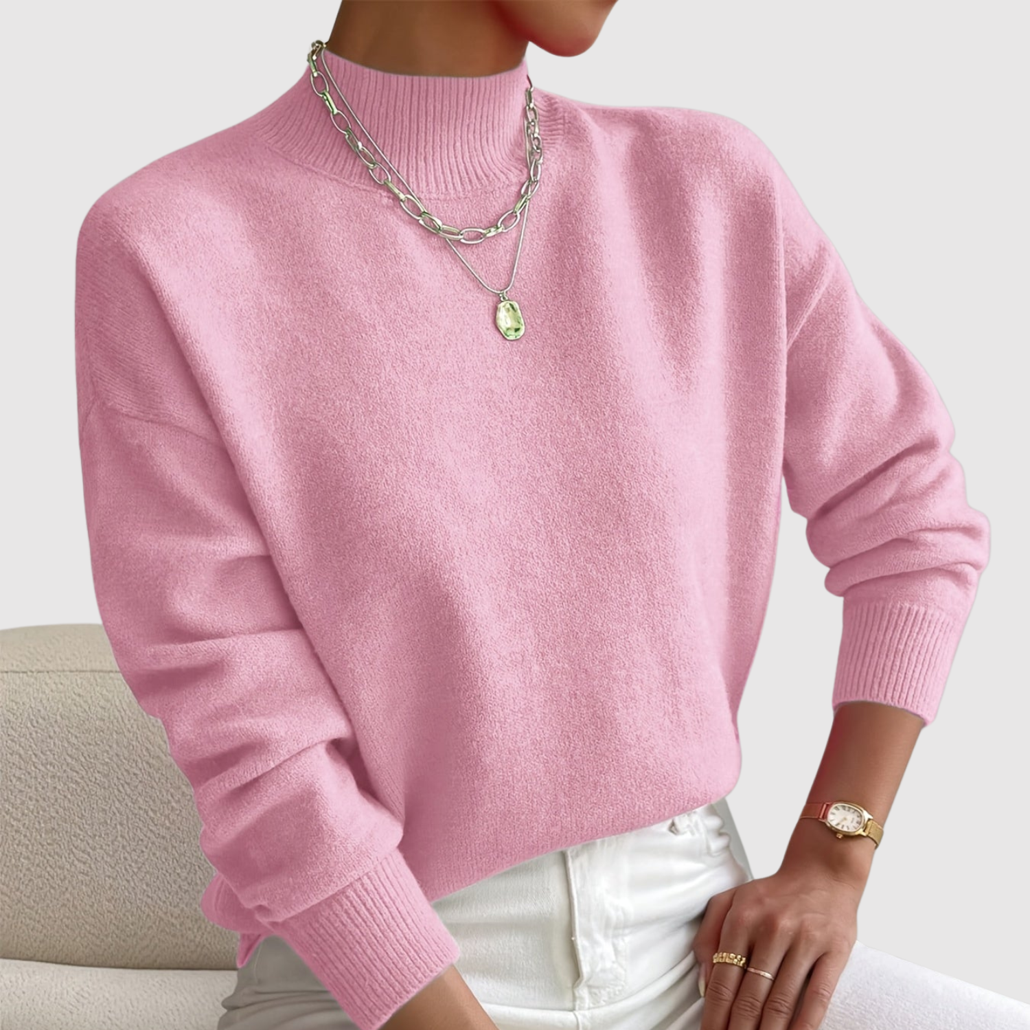 Nora – Elegantní klasický svetr s jemnými liniemi