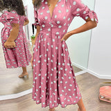 Monica™ | Elegantní Puntíkované Šaty