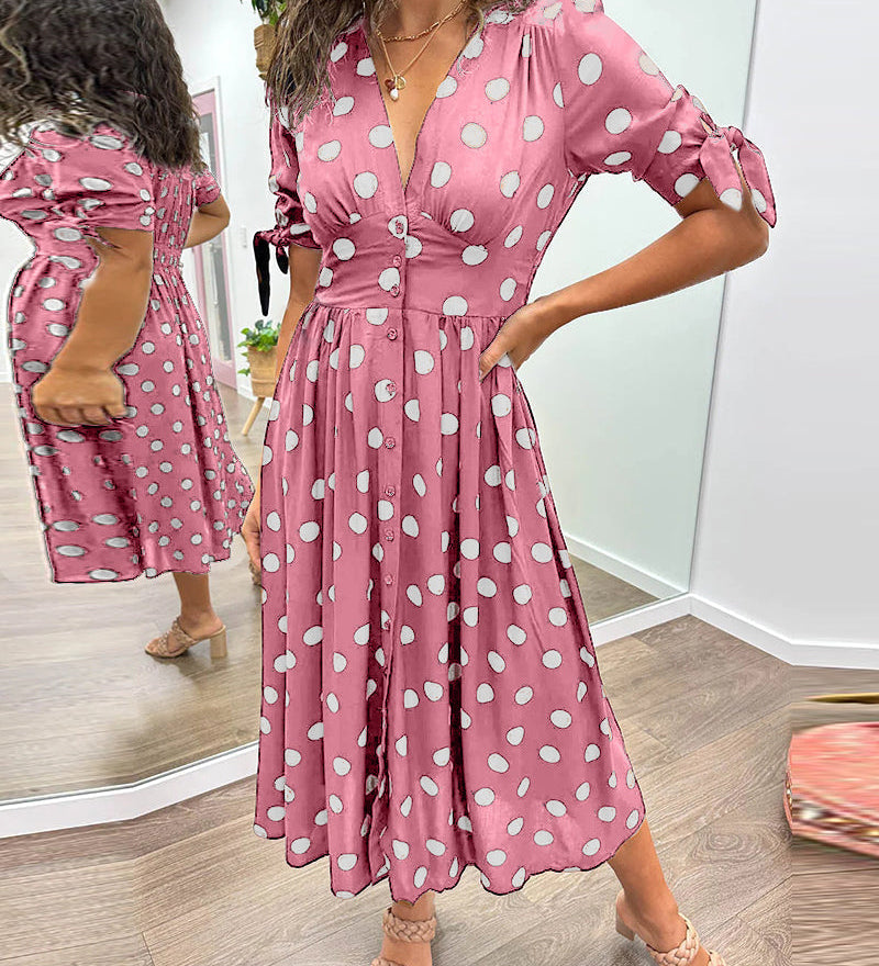 Monica™ | Elegantní Puntíkované Šaty