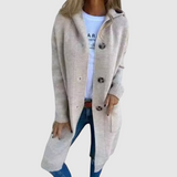 Jelena - Dlouhý dámský kardigan s knoflíky