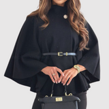 Silvie - Stylové dámské pončo s páskem