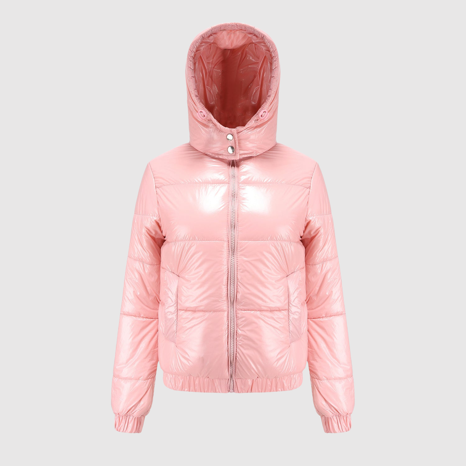 Jelena - Lesklá zimní bunda s péřovou výplní