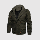 Marek – Zimní bunda s vlněnou podšívkou a koženými akcenty