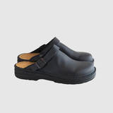 Oskar – Pohodlné kožené pantofle s nastavitelným páskem