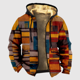 Šimon – Pánská barevná sametová mikina s kapucí