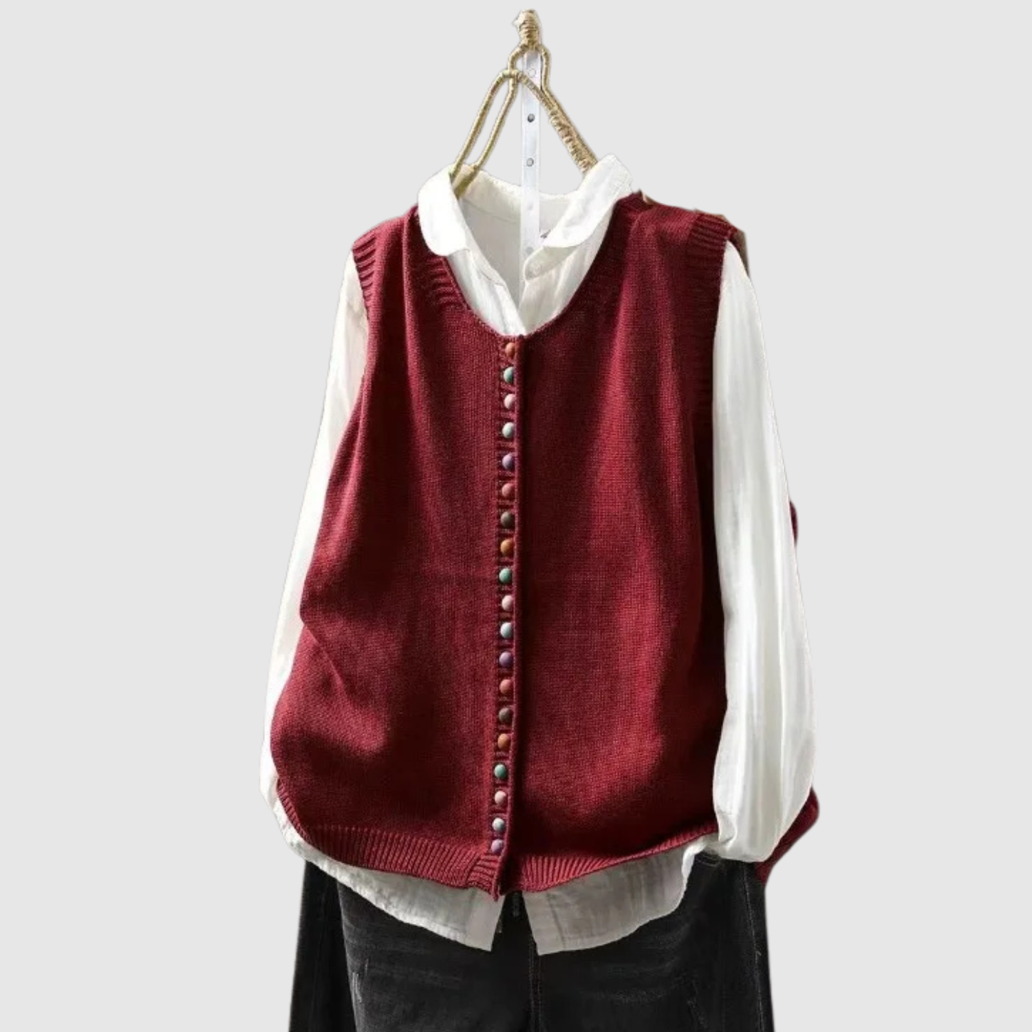 Nora - Boho cardigan s knoflíky a vintage prvky