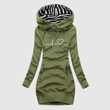 Jelena - Pohodlné každodenní šaty s kapucí