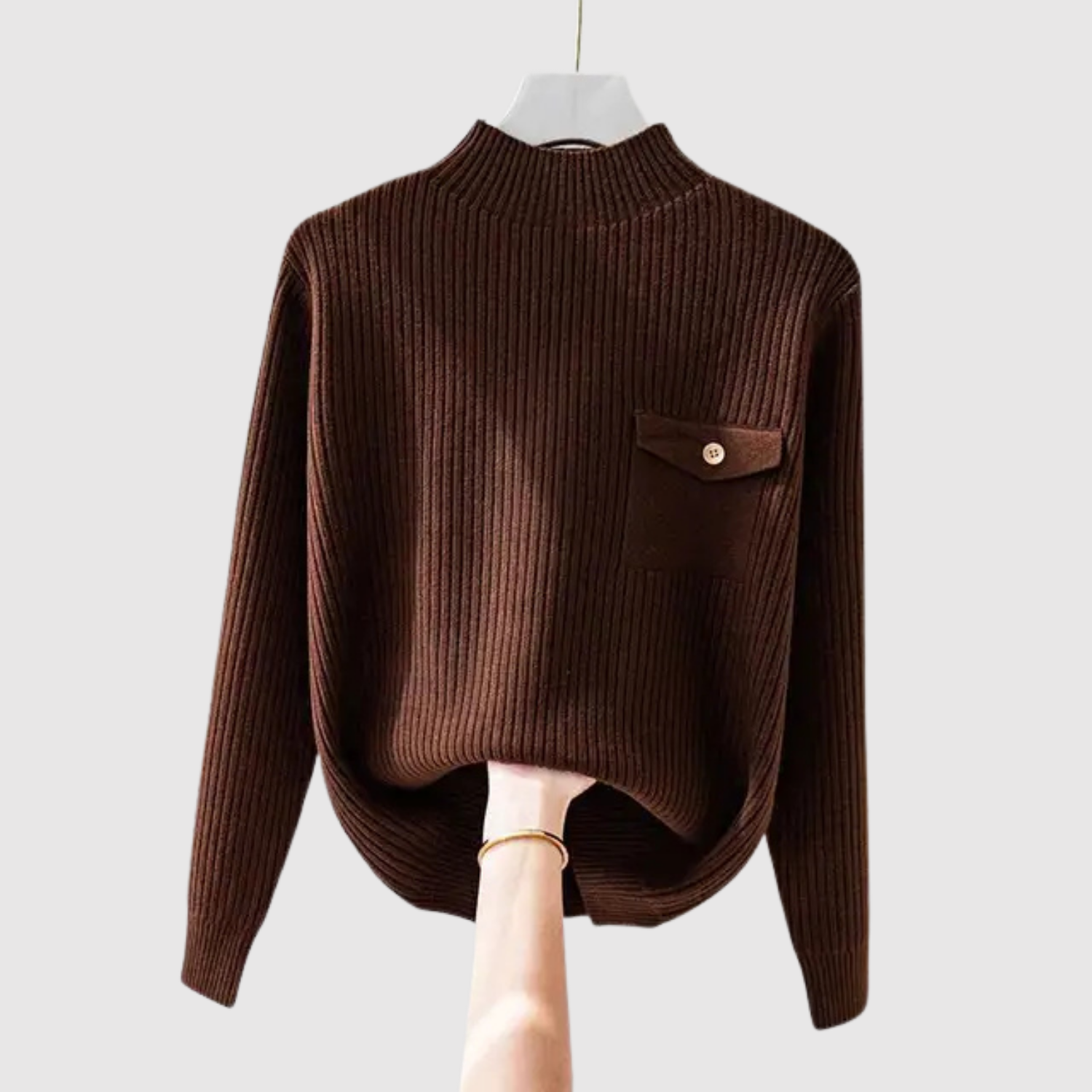 Nora – Svetřík s kapsou na hrudi