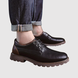 Viktor – Odolné pánské kožené boty s robustní podrážkou