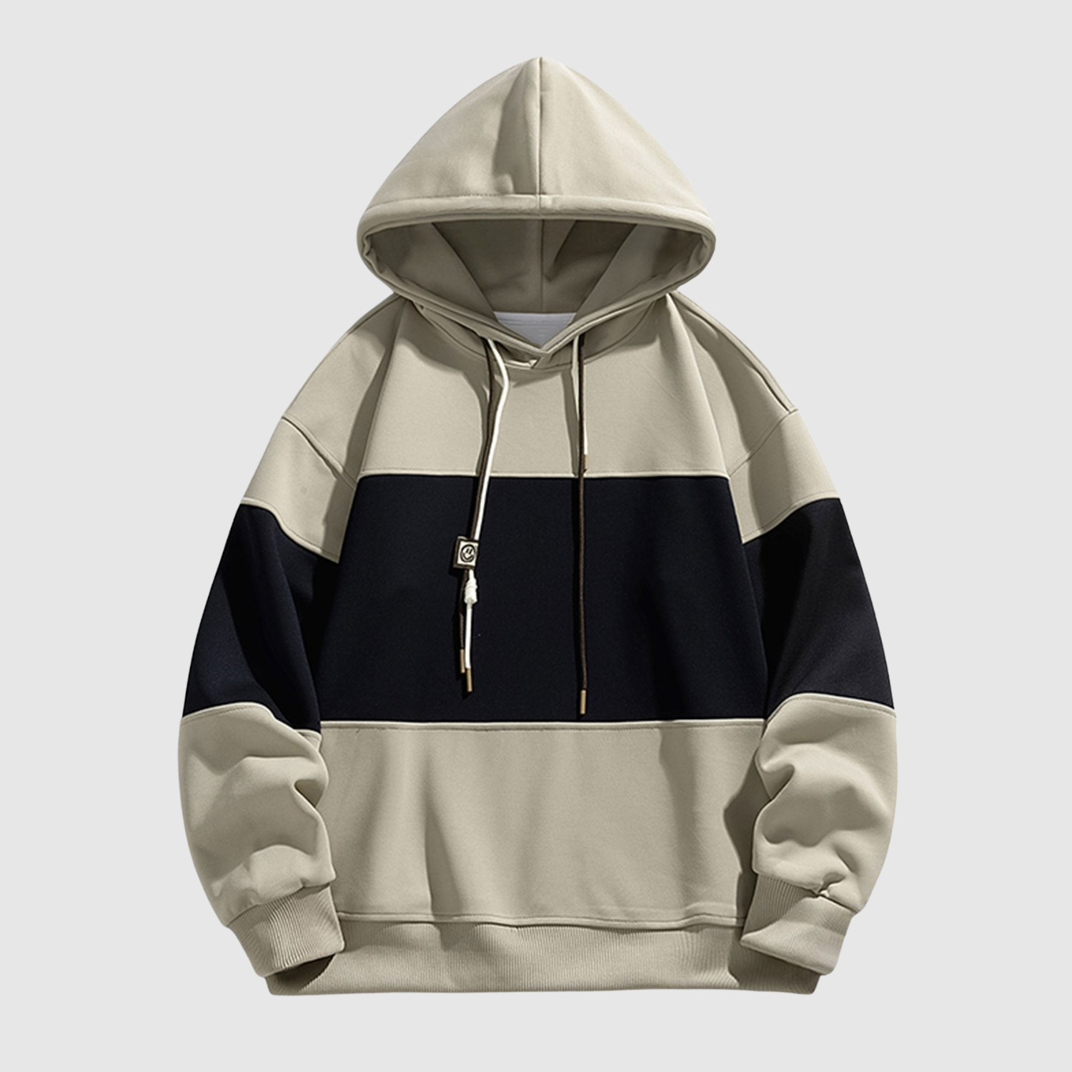 "Daniel – Mikina s širokými kontrastními pruhy" could be rewritten as "Daniel – Mikina s výraznými kontrastními pruhy".