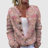 Nora – Barevný květinový kardigan