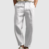 Leo - Letní kalhoty z bavlny a lněného materiálu