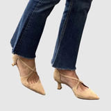 Teodora - Lodičky s špičatou špičkou a kříženými pásky