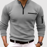 Adrian - Moderní pánská mikina s dlouhým rukávem a zipem