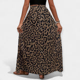 Leopard Print Midi Skirt