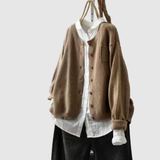 Nora – Klasický kardigan z bavlněné tkaniny