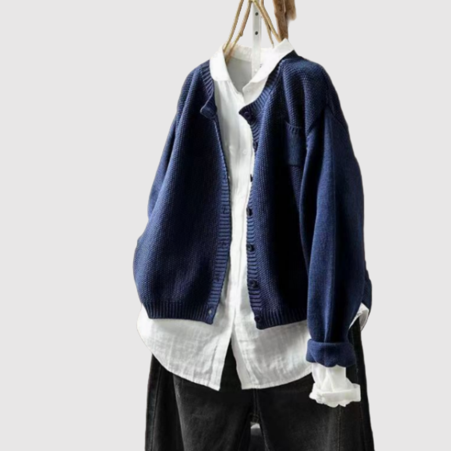 Nora – Klasický kardigan z bavlněné tkaniny