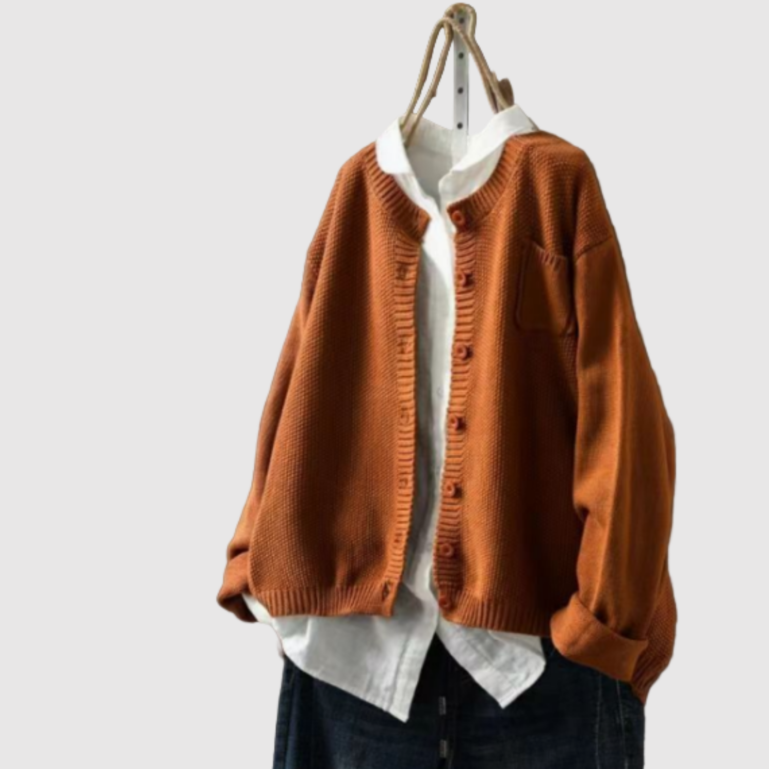 Nora – Klasický kardigan z bavlněné tkaniny