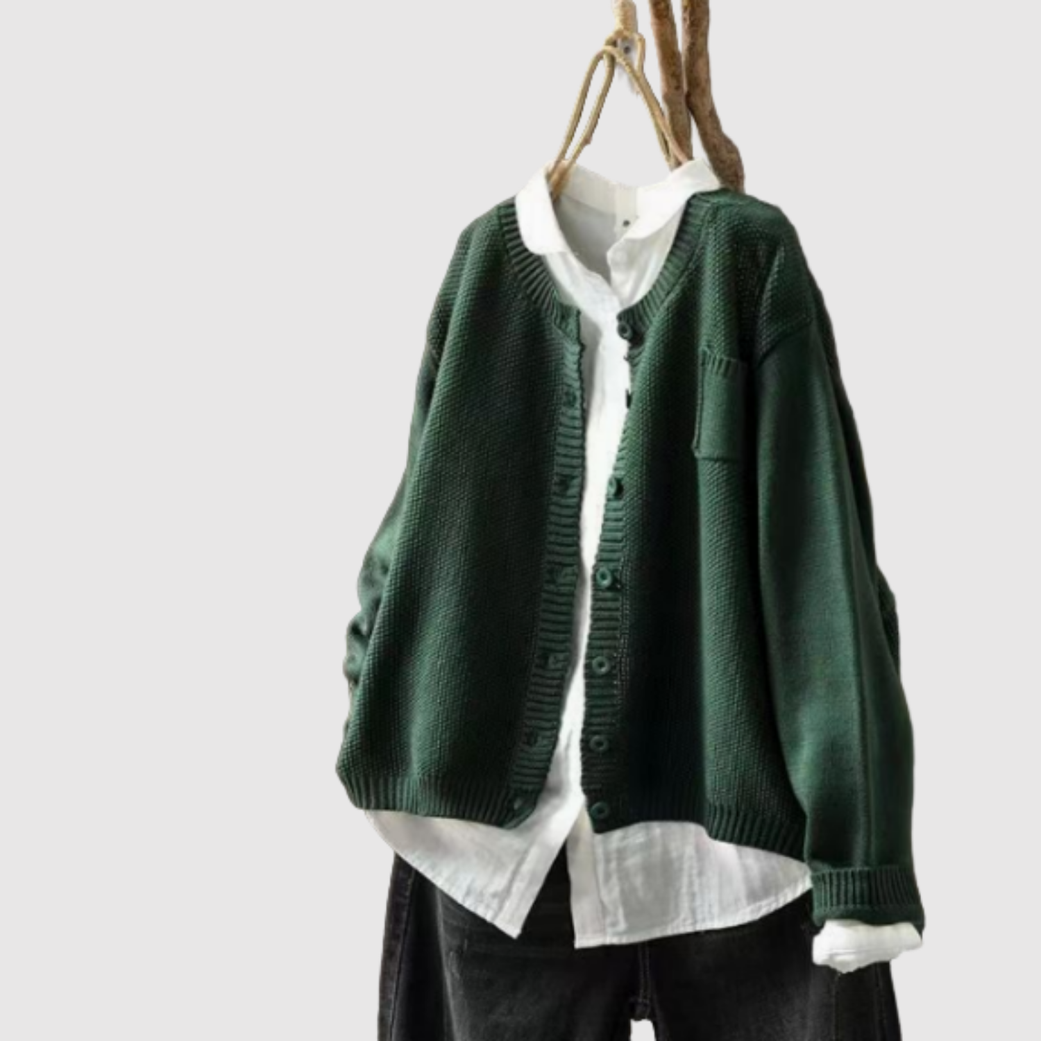 Nora – Klasický kardigan z bavlněné tkaniny