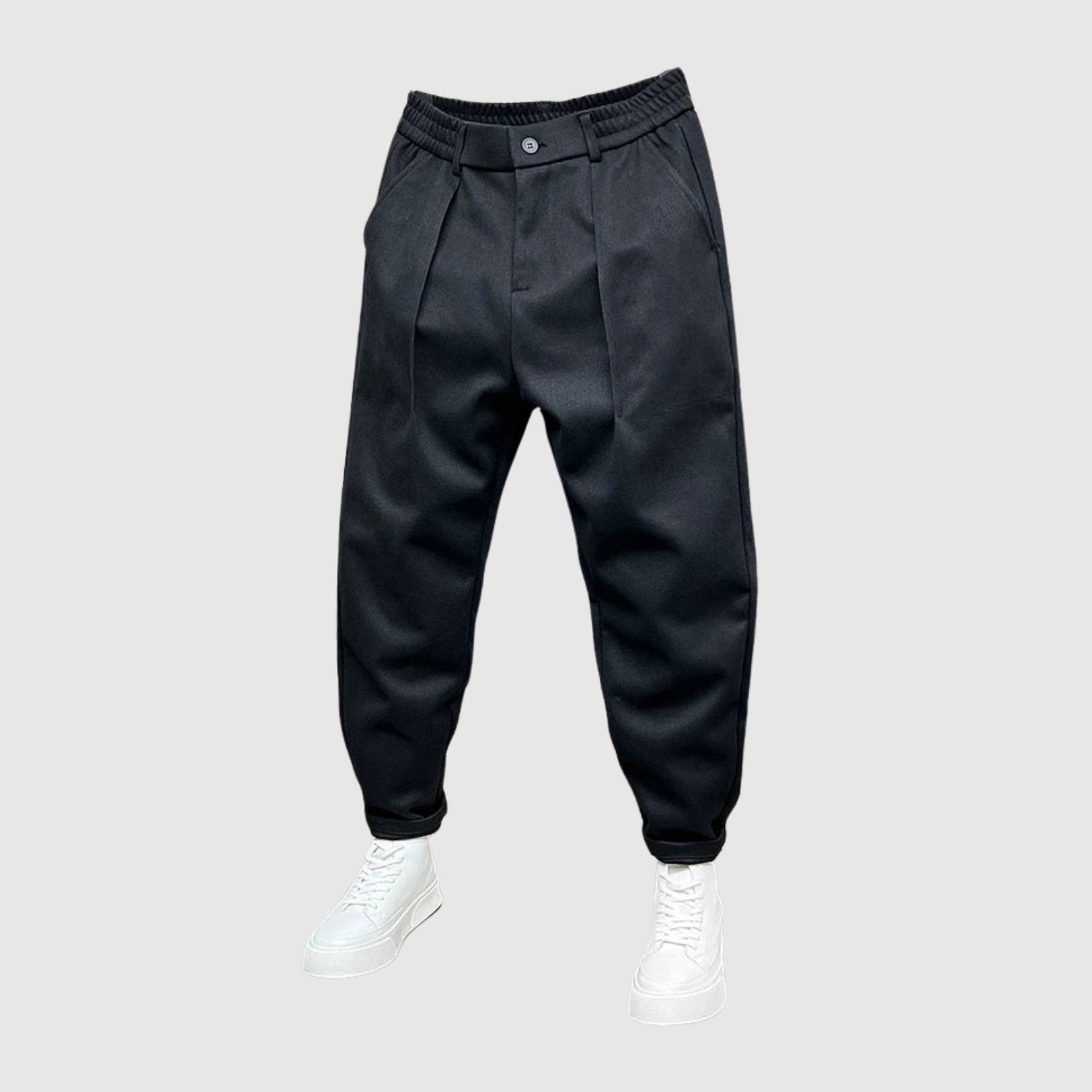 Leo - Stylové kalhoty s melírovaným vzorem