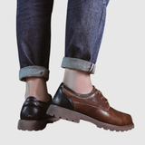 Viktor – Odolné pánské kožené boty s robustní podrážkou