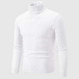 Daniel – Klasický svetr s vysokým límcem a rybí texturou