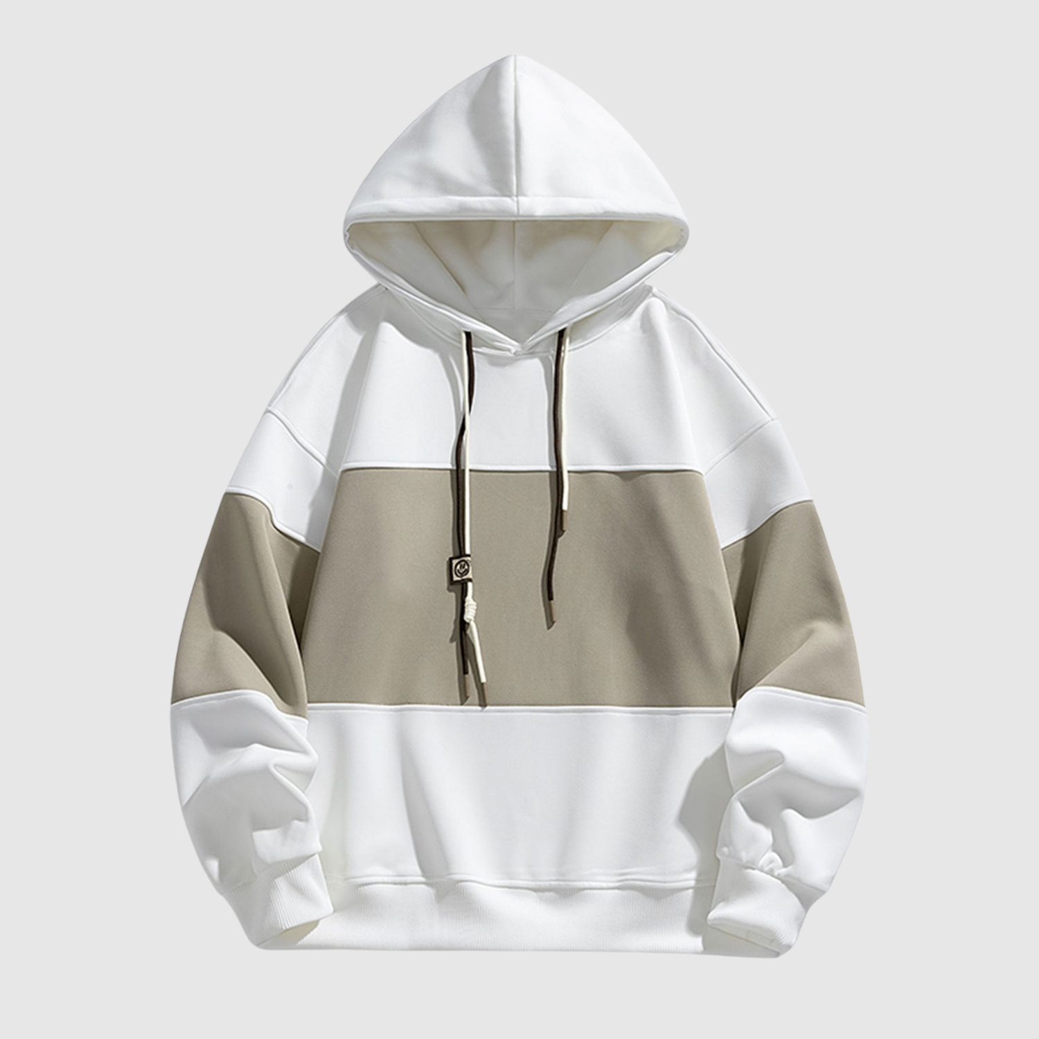 "Daniel – Mikina s širokými kontrastními pruhy" could be rewritten as "Daniel – Mikina s výraznými kontrastními pruhy".