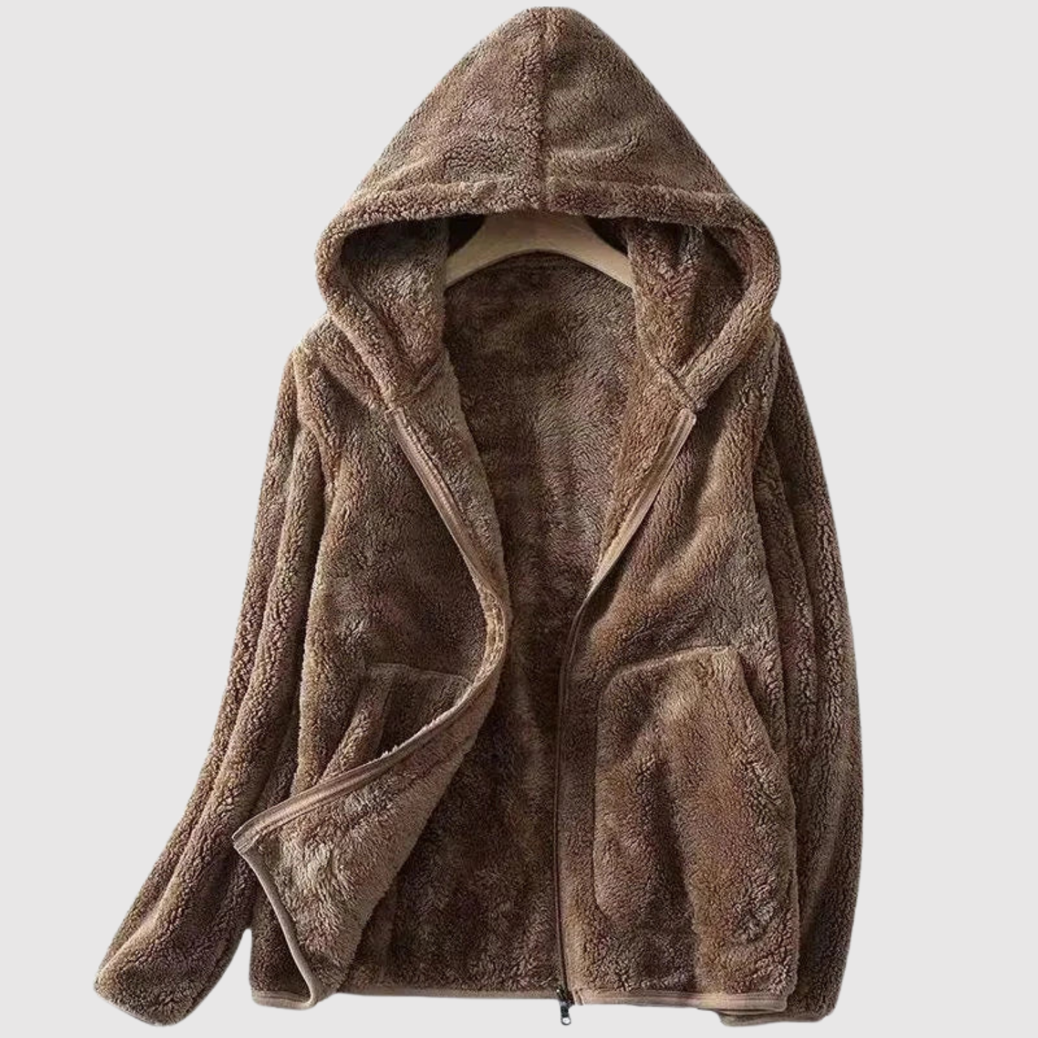 Nina – Fleece bunda s kapucí a praktickými kapsami