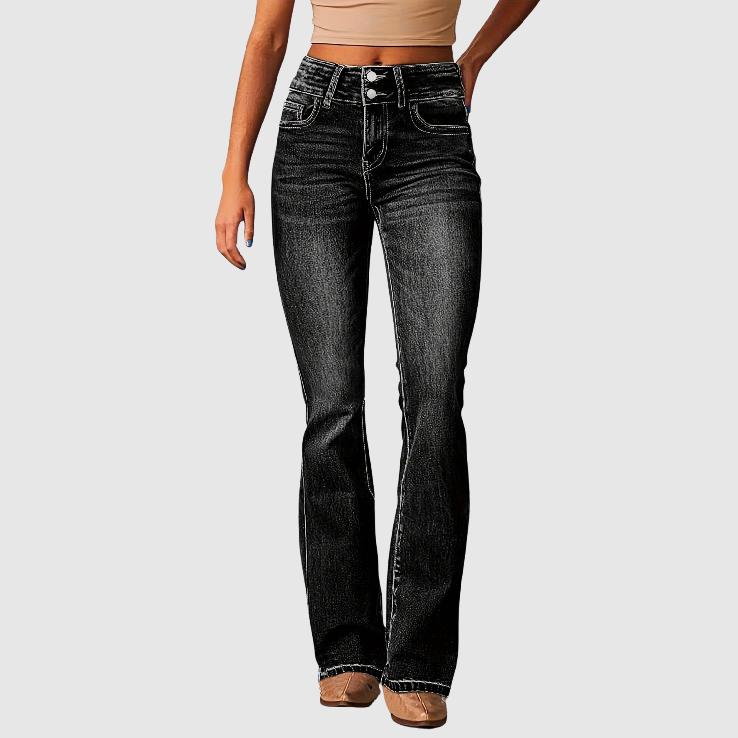 Kira – Klasické bootcut džíny s přídavkem elastanu