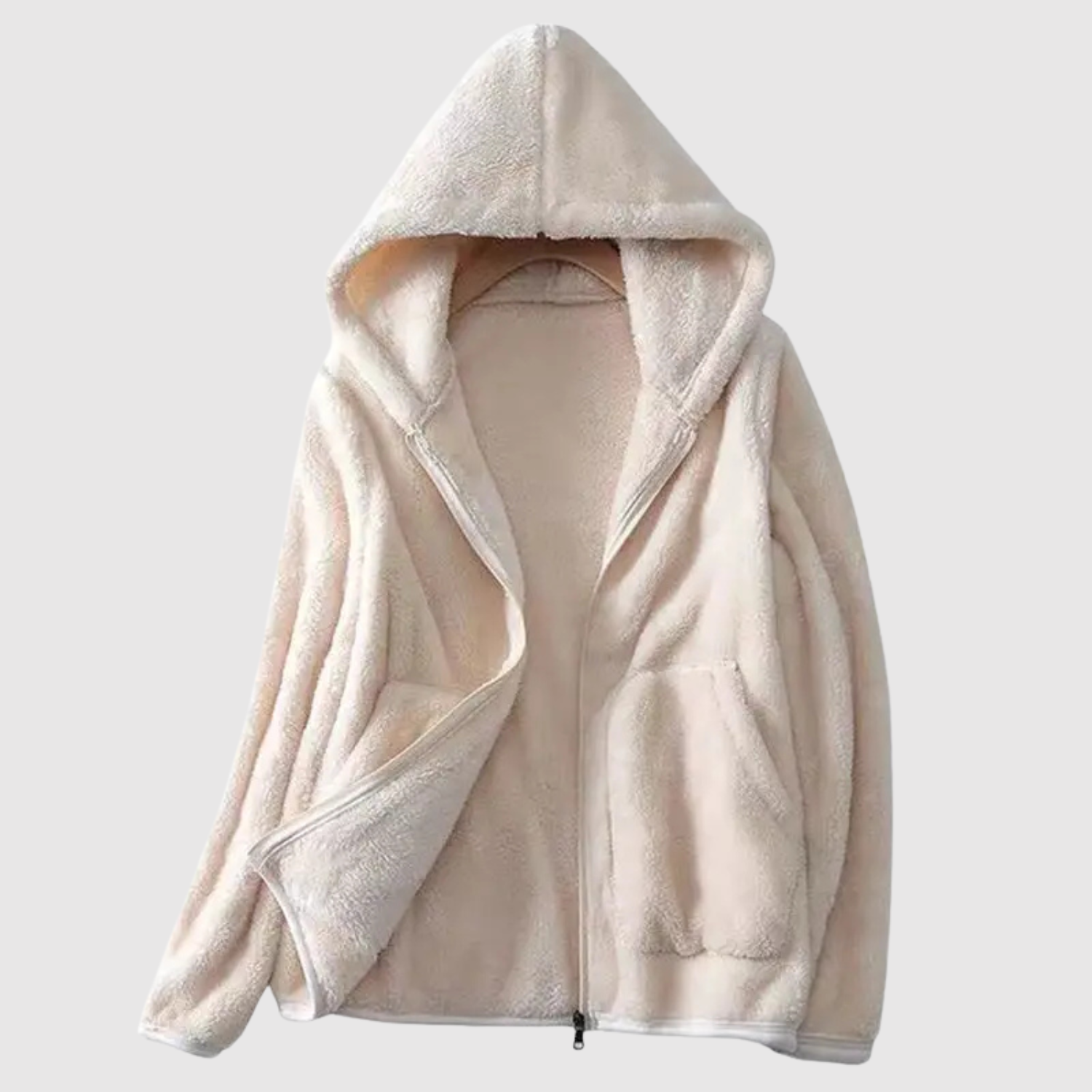 Nina – Fleece bunda s kapucí a praktickými kapsami