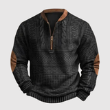 Daniel – Rustikální svetr s polo zipem