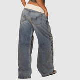 Kira – Nízkopásové džíny s širokými nohavicemi