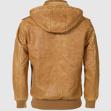 Dorian – Elegantní kožená bunda s odnímatelnou kapucí