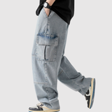 Bruno – Relaxed Fit Cargo Jeans with Elastic Waist