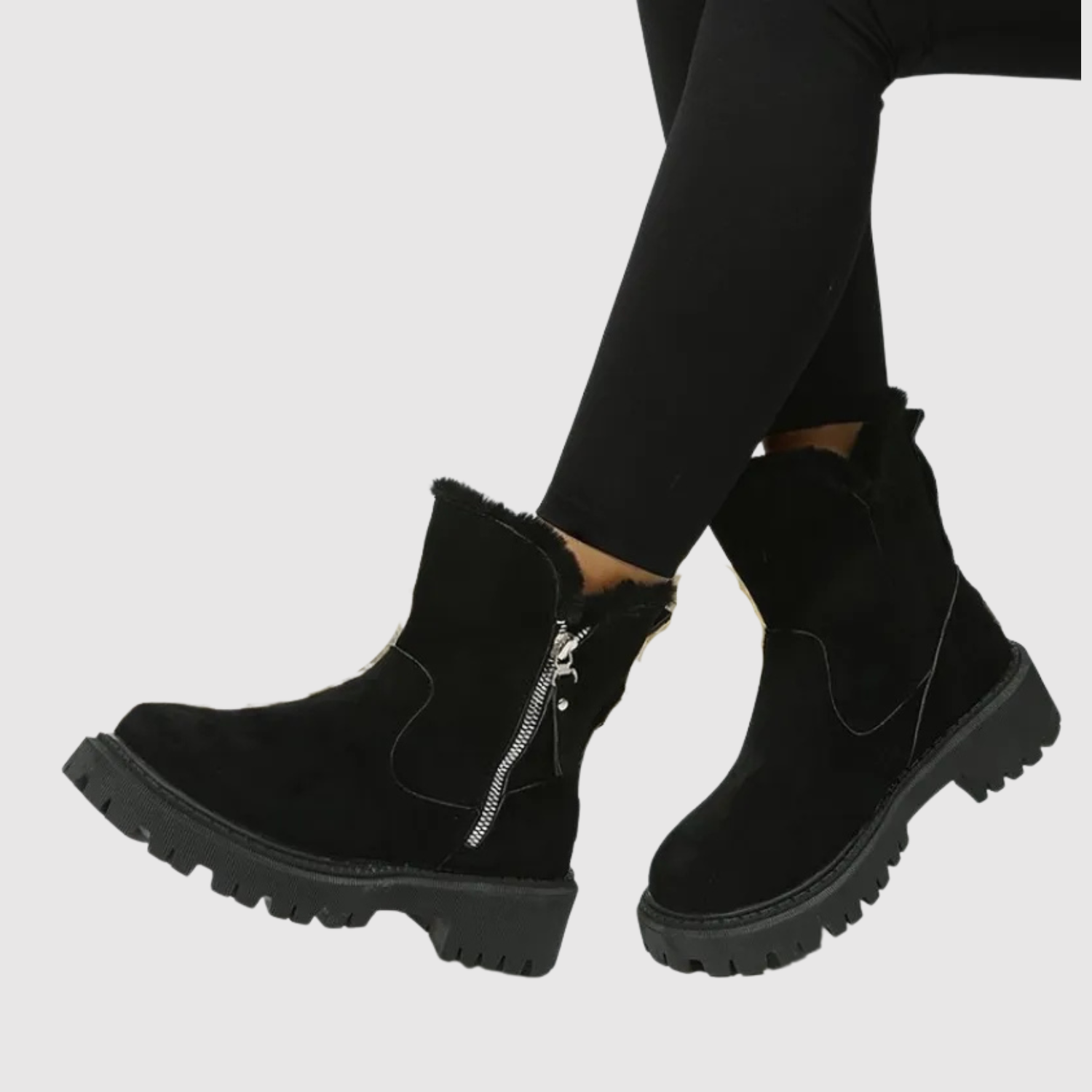 Teodora - Zimní boty s péřovou výstelkou a protiskluzovou podrážkou