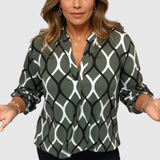 Nora – Stylová blůza s geometrickým vzorem