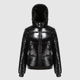 Jelena - Lesklá zimní bunda s péřovou výplní