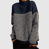 Nora – Dvoubarevný svetr s texturovaným vzorem