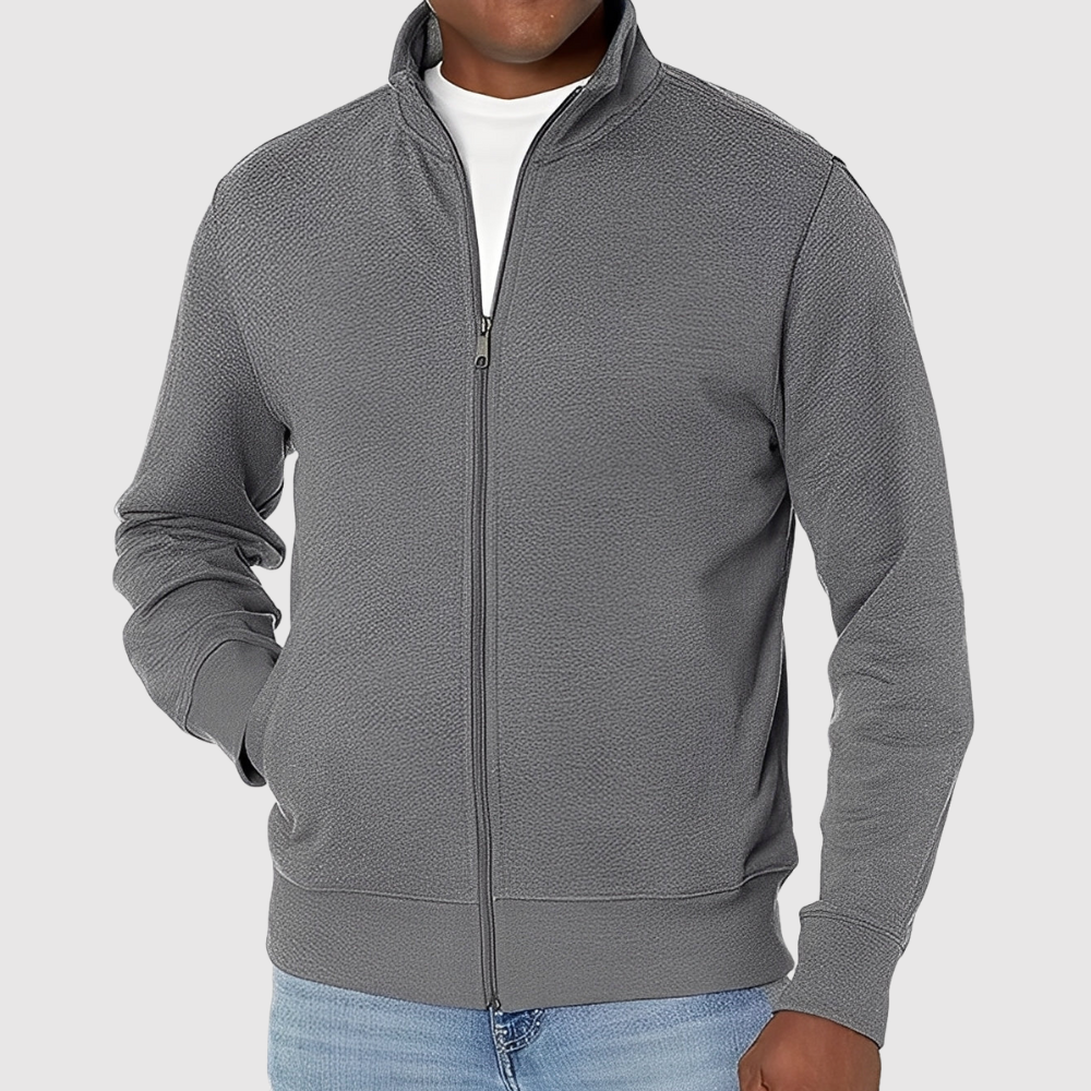 Šimon – Pohodlná pánská košile s dlouhými rukávy a zipovým uzávěrem