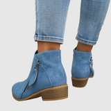 Teodora - Dámské kotníkové boty se zipem