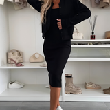 Tatiana | Midi Dress & Cardigan Set