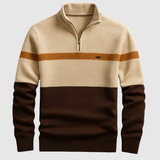 "Daniel - Svetr s vysokým límcem a barevnými bloky" can be rewritten as "Daniel - Svetr s vysokým límcem a barevnými segmenty".