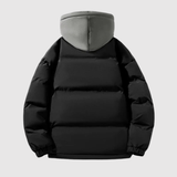 Marek – Péřová bunda s kapucí a kontrastními prvky