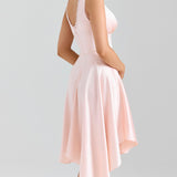 Élodie | Šaty Romance v Lesklém Saténu s Jemnou Krajkou