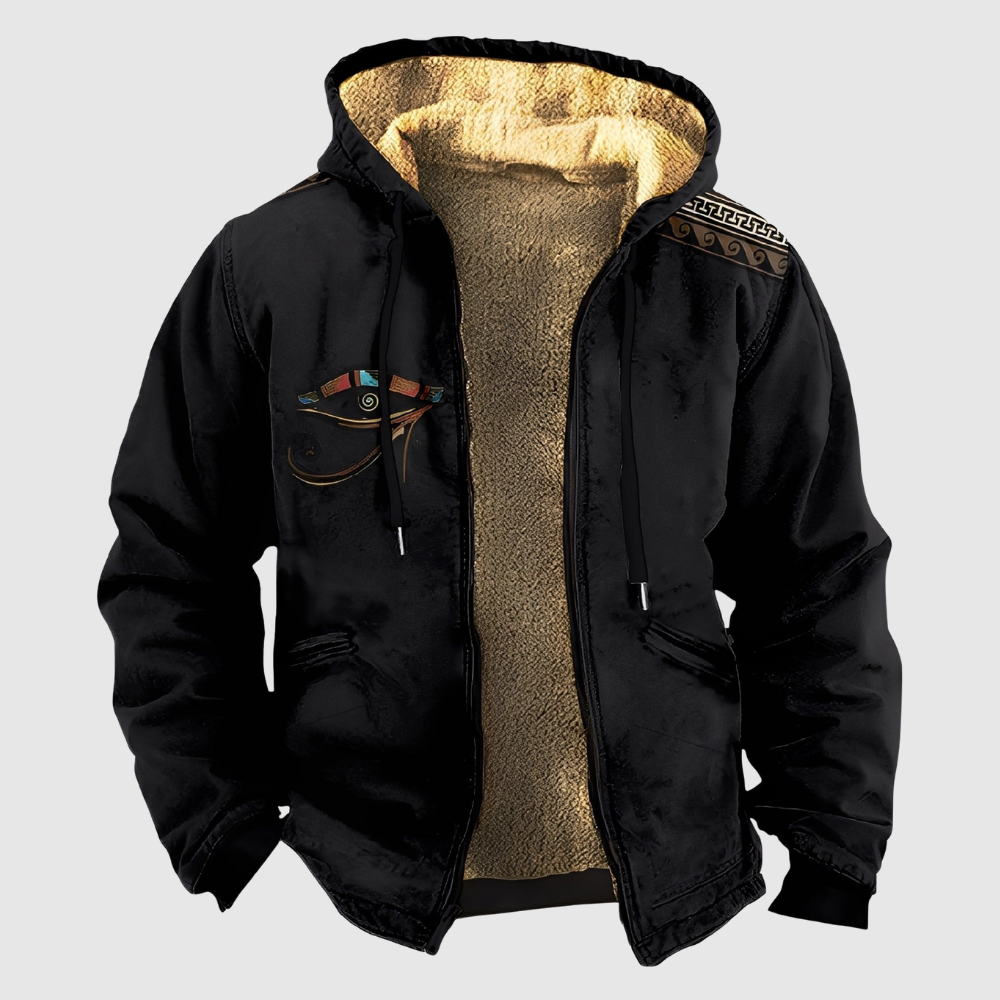 Šimon – Pánská barevná sametová mikina s kapucí