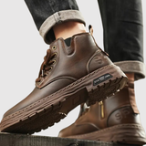 Oskar - Pánské kožené boty s robustní podrážkou