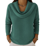 Nora - Elegantní svetr s teplým vodopádovým límcem